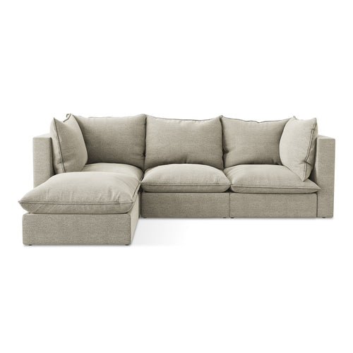 LaMiaSofa hoekbank links Ravenna - bouclé - taupe - 255x165x77