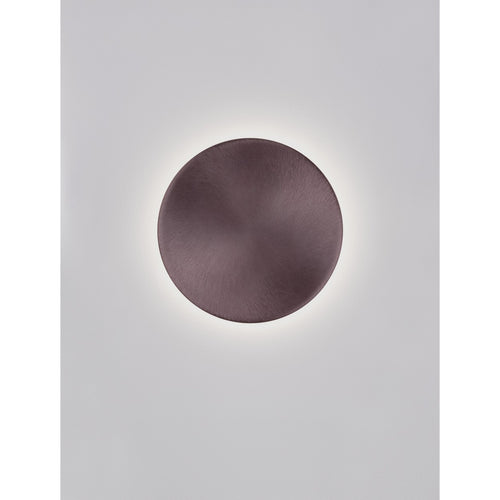 Nova Luce CYRCLE Inbouw wandlamp geborsteld koffiekleurig LED 12W 720lm 3000K