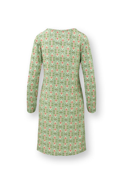 Pip Studio - Desiree Nachthemd Lange Mouw Dames - Jabali - Lichtgroen - XXL - vtwonen shop