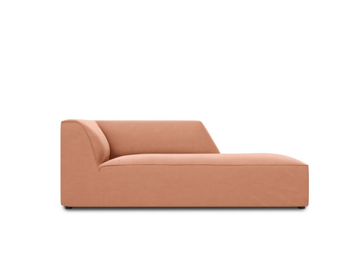 Micadoni - Rechter chaise longue "Ruby" flueel, roze - 180x93x69cm