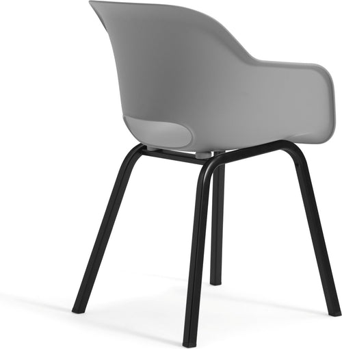 Keter Noa Tuinstoel - 2 stuks - 55x56,5x80cm - metalen frame - Grijs