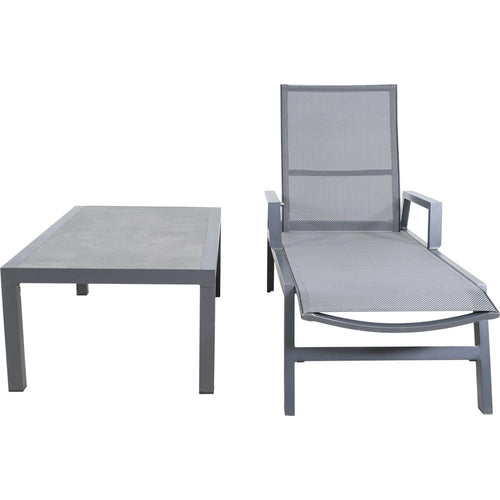 Lesli Living tuintafel Down - grijs - 120x70x43cm
