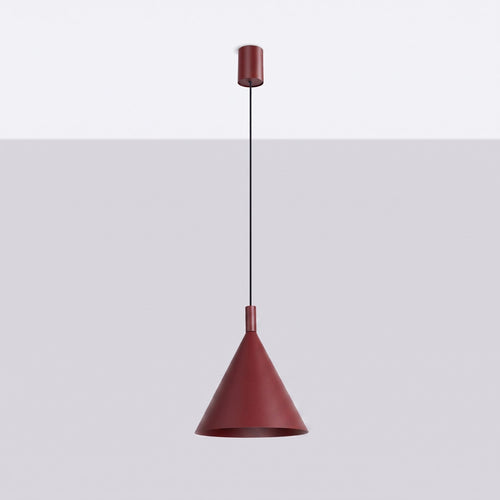 Sollux Lighting Hanglamp NOX 25 bordeaux - 24,5x24,5x140cm
