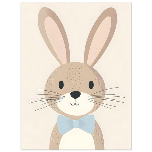 Artfulprints  Konijn met strik   poster 30x40 cm - vtwonen shop