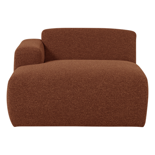 WOOOD chaise longue bank links Mojo Base - Bouclé - Roestbruin - 74x112x162