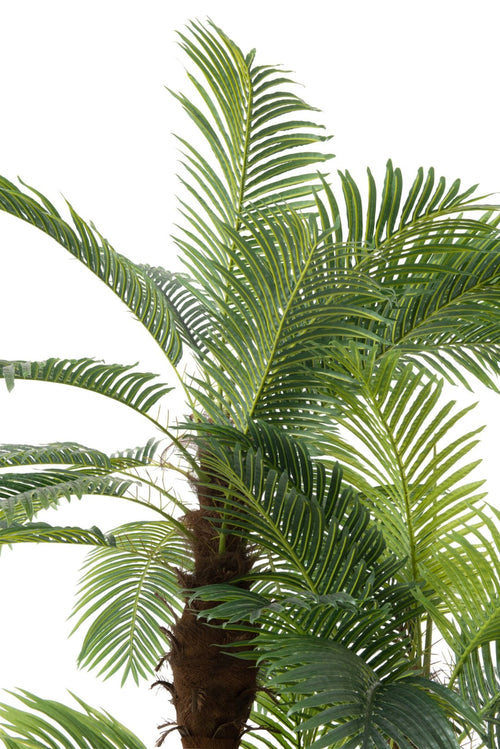 J-Line palmboom 3delig Real Touch - kunststof - groen
