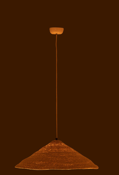 J-Line hanglamp Hoed Moonj - jute - licht naturel - small - vtwonen shop