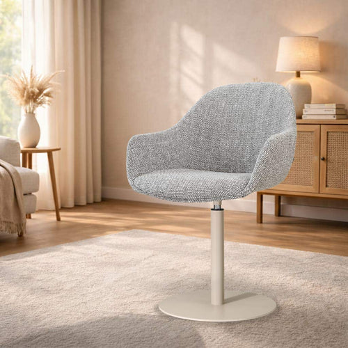 Nolon Niva-Mae tulp eetkamerstoel grijs blend - beige onderstel