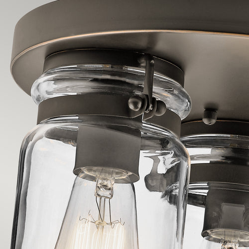 Elstead Brinley - 3 Lichts Inbouw Plafondlamp Geborsteld Nikkel, E27