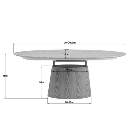 Kare Design Uitschuifbare Eettafel Benvenuto ovaal walnoot