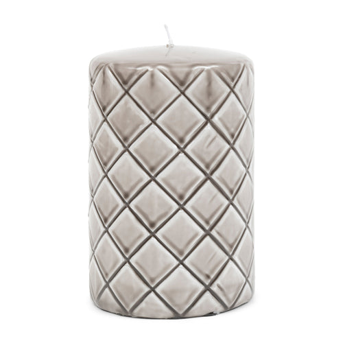 Rivièra Maison Pillar Candle Padded flax 9,5x15 - Paraffine - Flax - vtwonen shop