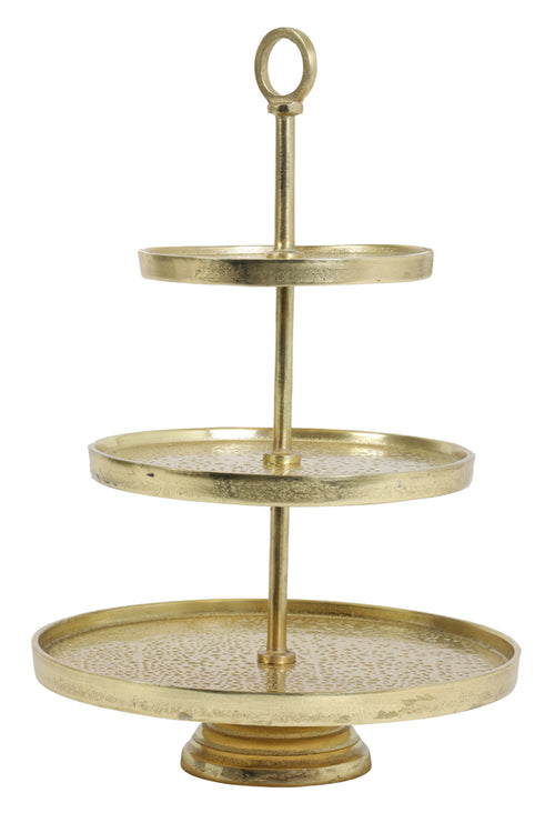 Light & Living etagere LUTEK - Ø32x48cm - goud - vtwonen shop