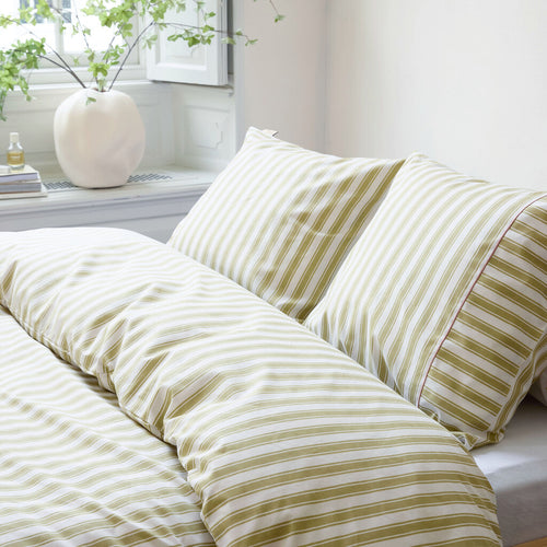 Walra - Dekbedovertrek Refined Lines - 140x220 cm - Groen