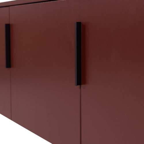 WOOOD tv meubel 154 cm Gunnar - Grenen - Bordeauxrood - 56x154x44