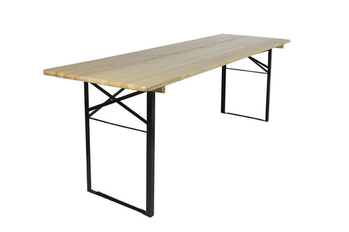 MaximaVida inklapbare picknicktafel Berlijn 200 x 70 cm 3-laags blanke lak - FSC hout - vtwonen shop