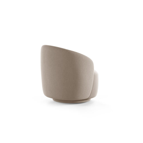 Cosmopolitan Design - Draaistoel Savona structurele stof cappuccino - 72.5x69x70.5cm