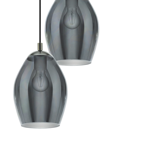 Stars of Light hanglamp Estanys - e27 - ø45 cm - grijs/zwart