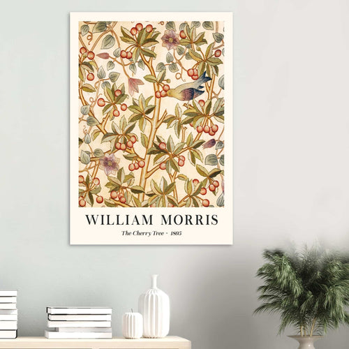 Artfulprints Poster met Lijst William Morris - The cherry tree 1895    - 70x100 cm - Groen