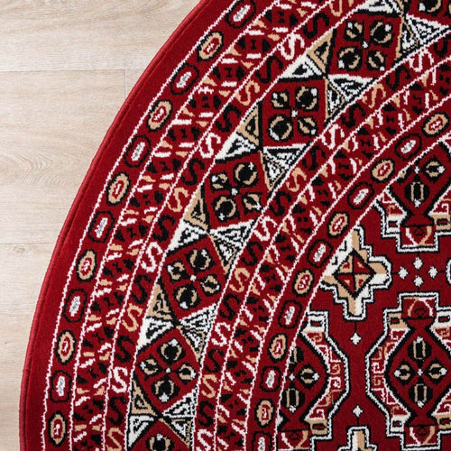Interieur05 Rond vintage vloerkleed Marad Rood Interieur 05 - 200 x 200 cm - vtwonen shop