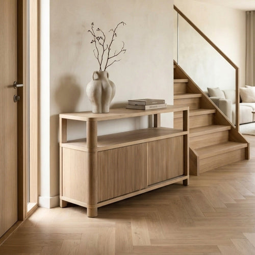 DÉJA Living Halkast Málaga - Naturel Hout - 90x38x50cm