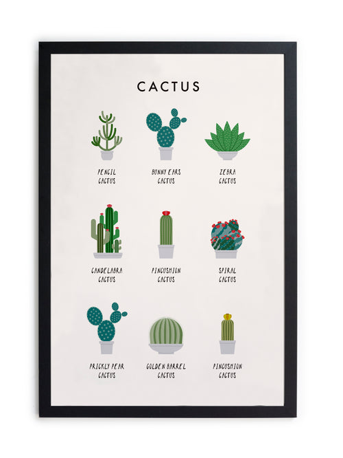 Zwarte lijst met kader 40x30 cactus - vtwonen shop