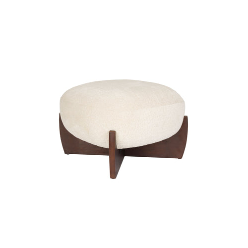 Dutchbone Emilius Poef/ Hocker Beige - vtwonen shop