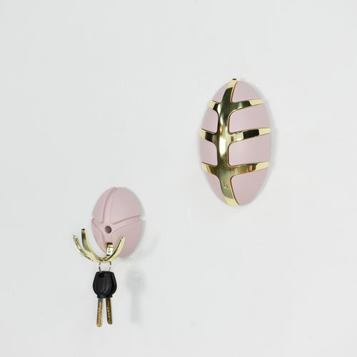 Spinder Design kapstok Tick - Pale Pink / Goud - 3 haken - vtwonen shop