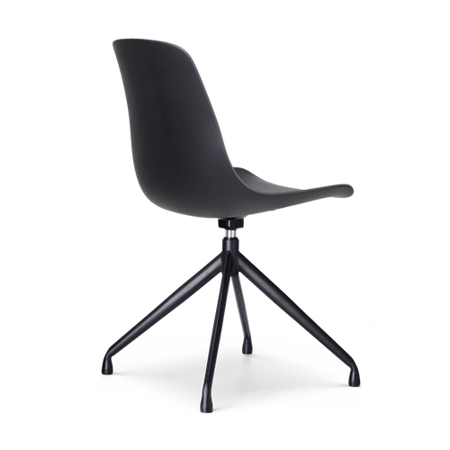 Nolon Nola-Pip Draaibare Eetkamerstoelen Zwart - Zwart Onderstel - 2x