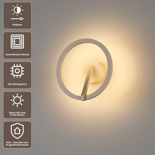 Artdelight Wandlamp Oregon - Champagne