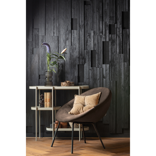 WOOOD widetable Noan - Hout/Metaal - Beige - 80x90x28 - vtwonen shop