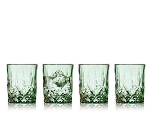 Lyngby Whiskey Glazen Sorrento (Groen - 320ml) - set van 4 stuks - vtwonen shop