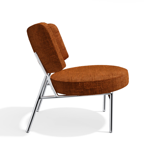 Sia Home - Fauteuil IGGY - Fluweel weefsel - Terracotta - 60cm - vtwonen shop