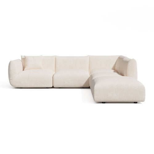 Sia Home -  NOOMA - Chenille fluweel - Crème - 302cm - vtwonen shop