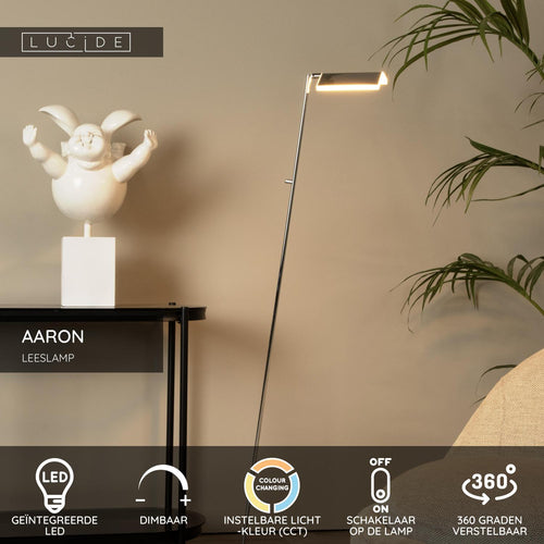 Lucide leeslamp AARON - Geïntegreerde LED - Mat Goud / Messing
