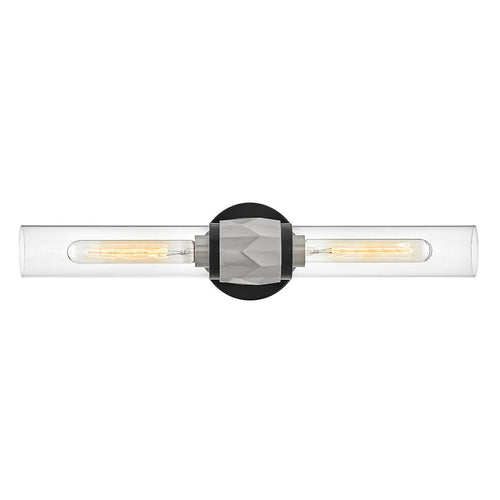 Badezimmer-Wandleuchte Modern Schwarz, Nickel gebürstet IP44 2x E27