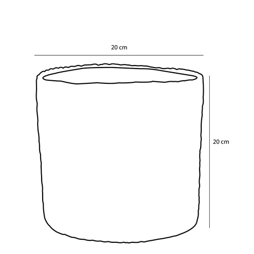 Mica Decorations Atlantic Plantenmand - H20 x Ø20 cm - Jute - Crème