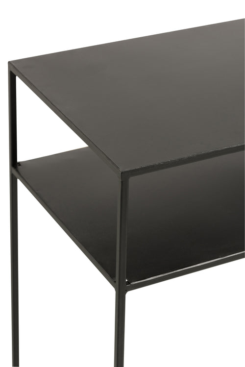 J-Line console Rechthoekig 2 Planken - metaal - zwart - vtwonen shop