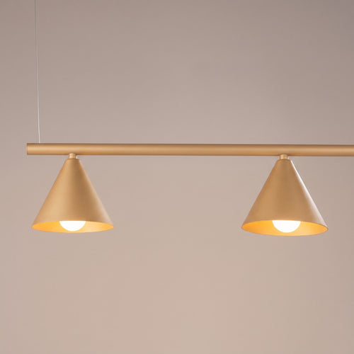 Sollux Lighting Kroonluchter NOX 4L goud - 122x14x215cm