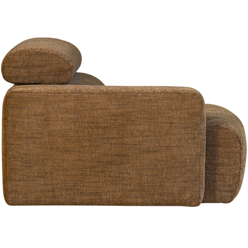 WOOOD 1-zits element bank arm links Novi - Polyester - Karamelbruin Melange - 86x109x113 - vtwonen shop