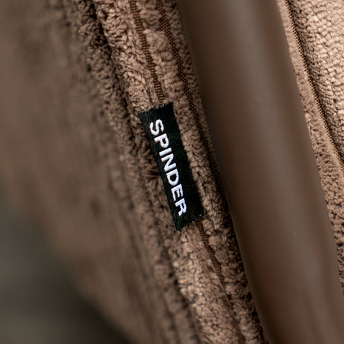 Spinder Design Retro Fauteuil - Brede ribstof - Chocolate Brown/Espresso
