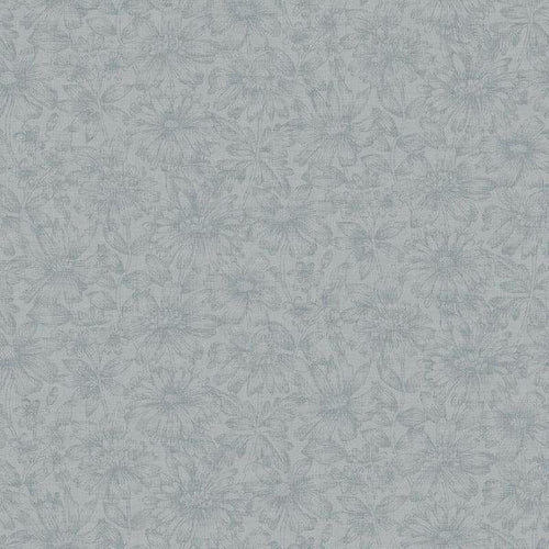 Borastapeter behang bloemen vergrijsd blauw - 53 cm x 10.05 m - 660356 - vtwonen shop