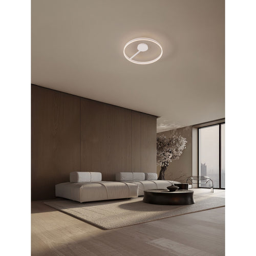 Nova Luce BIANCO Geïntegreerde LED-plafondlamp, halfverzonken, zandwit, Triac dimbaar, 48W, 3118lm, 2700-3000-4000K kleurtemperatuur.