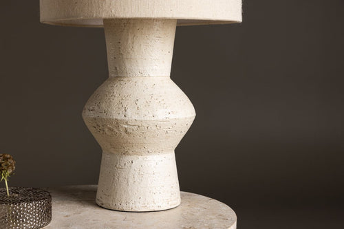 Rebellenclub Tafellamp Solea - beige - Ø 18 cm
