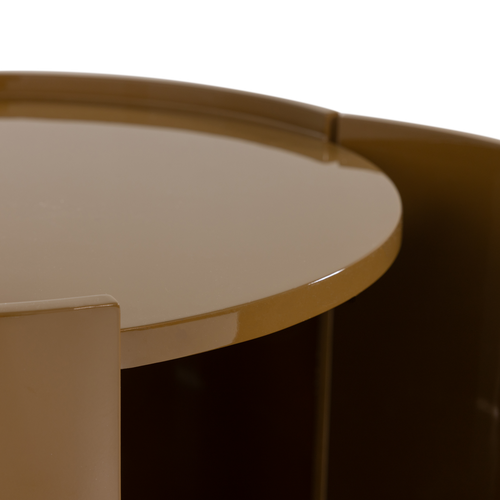 WOOOD ronde kast 72xØ45 cm Sera - Hout - Hoogglans Honinggeel - 72x45x45