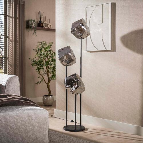 Giga Living Vloerlamp Rock - Chroom Glas - Ø50x165cm