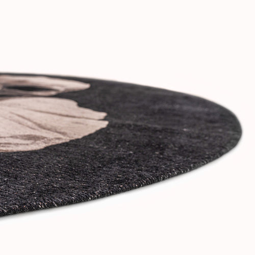 Louis De Poortere vloerkleed Funny Bones - zwart - 240x240cm - vtwonen shop