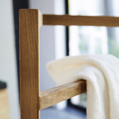Tikamoon Massief teakhouten handdoekenrek - Naturel - vtwonen shop