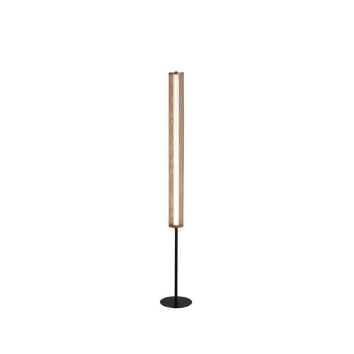 Searchlight Thread LED vloerlamp, goudkleurig gaas en zandzwart metaal