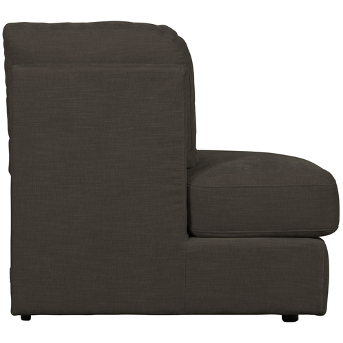 vtwonen 1-zits bank element ronde hoek links Family - Polyester - Antraciet - 85x93x98