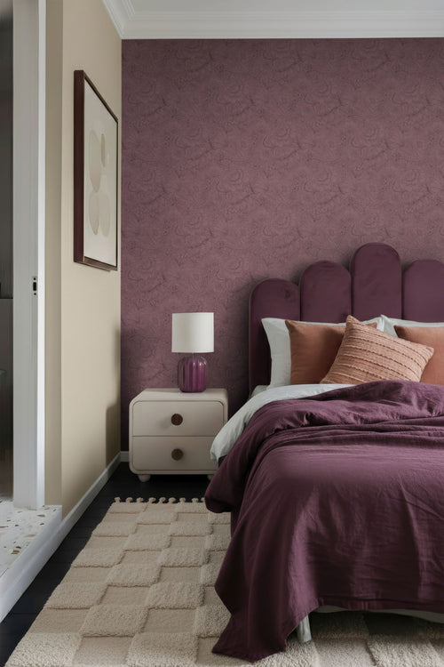 ESTAhome behang bloemmotief mauve paars - 0.53 x 10.05 m - 131856
